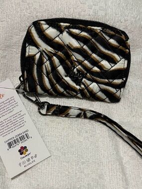Lug Chipper Wristlet Wallet in Zebra Sand